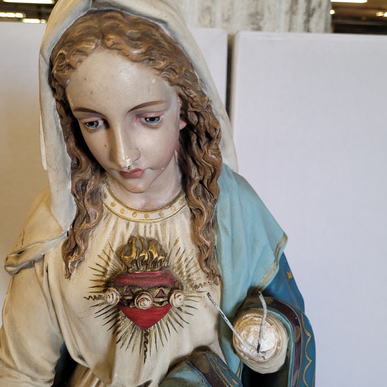Statuette: antike figur statue maria – Usato da Reichenburg venduto da AK_78 5