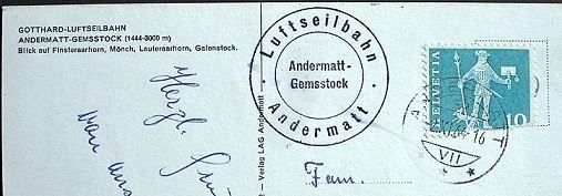 Cartes postales: ANDERMATT Gotthard-Luftseilbahn – D'occasion à Jona par philajona 1