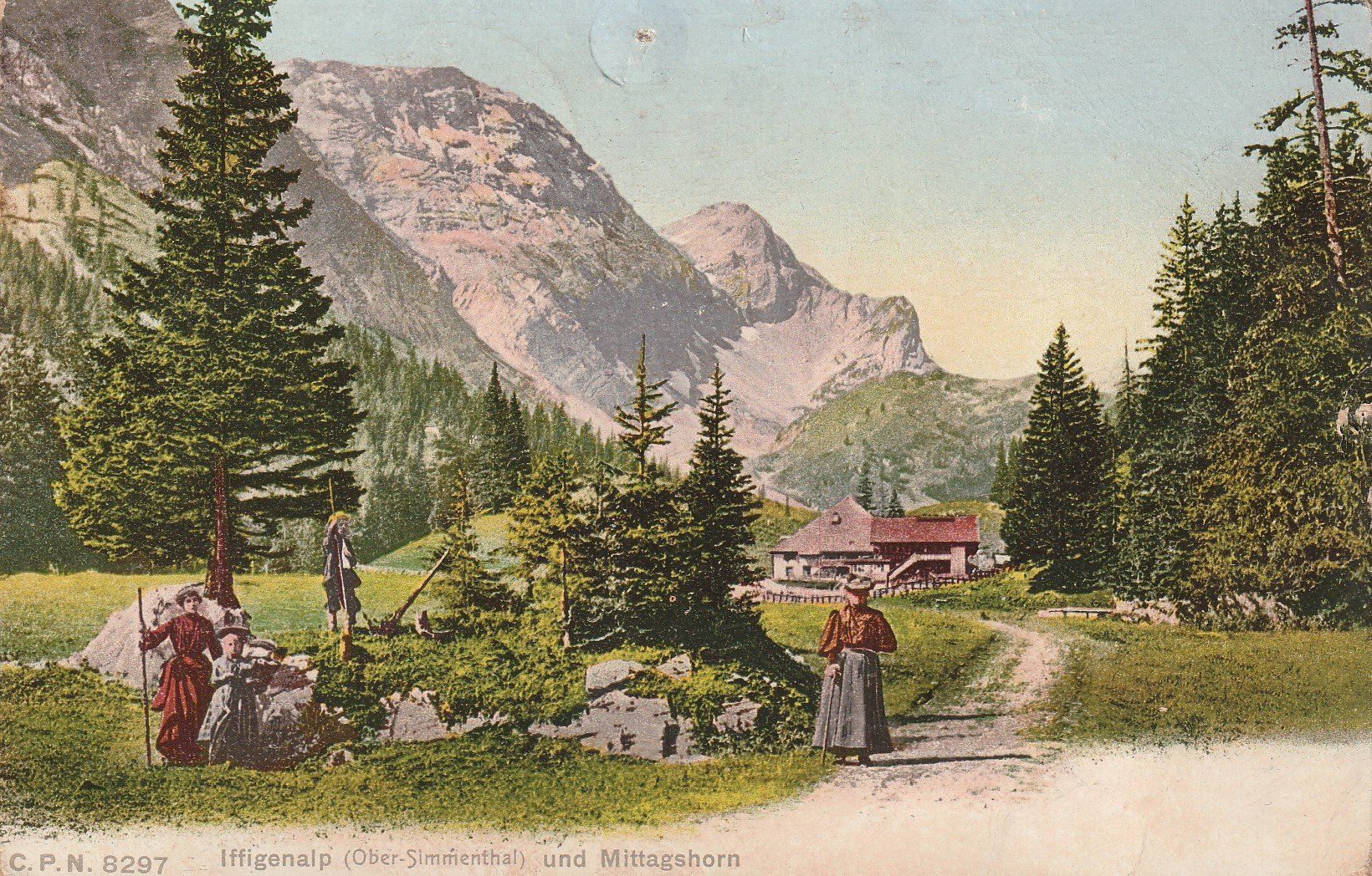 Cartoline postali: AK Iffigenalp gel. 27.2.1906 – Usato da Fribourg venduto da schnalla92