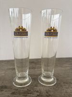 2 Schlossgold Feldschlösschen Bier Trinkgläser