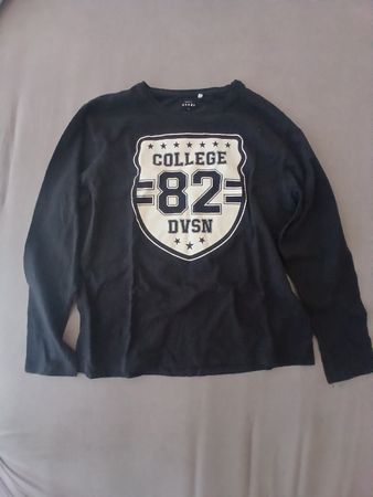 Langarmshirt Name It schwarz College Print Grösse 146/152
