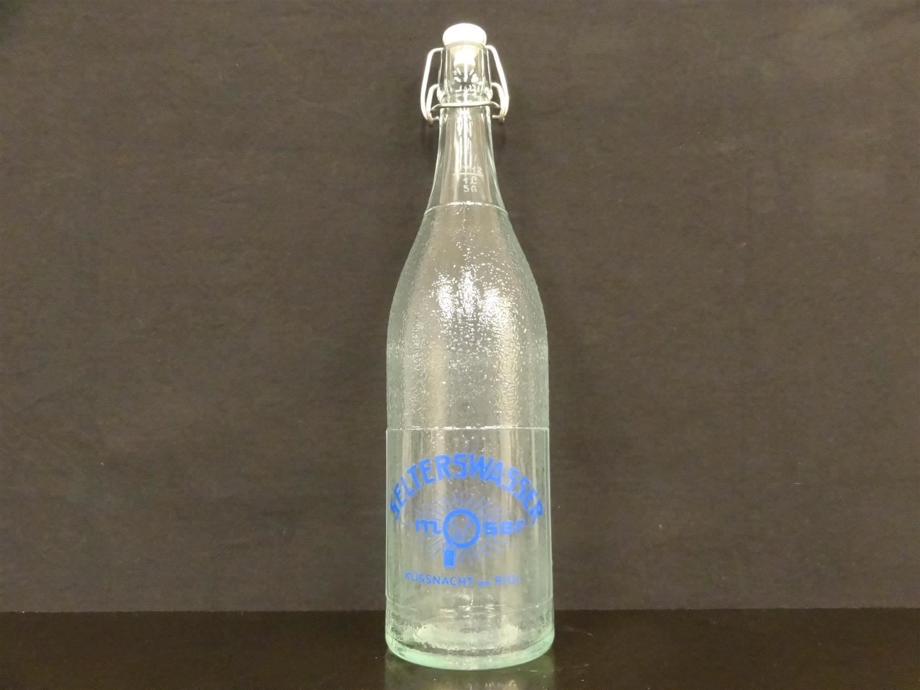 Gläser, Krüge & Flaschen: alte Flasche SELTERSWASSER MOSER 1956 – Gebraucht aus Kerzers von Flaschenposten