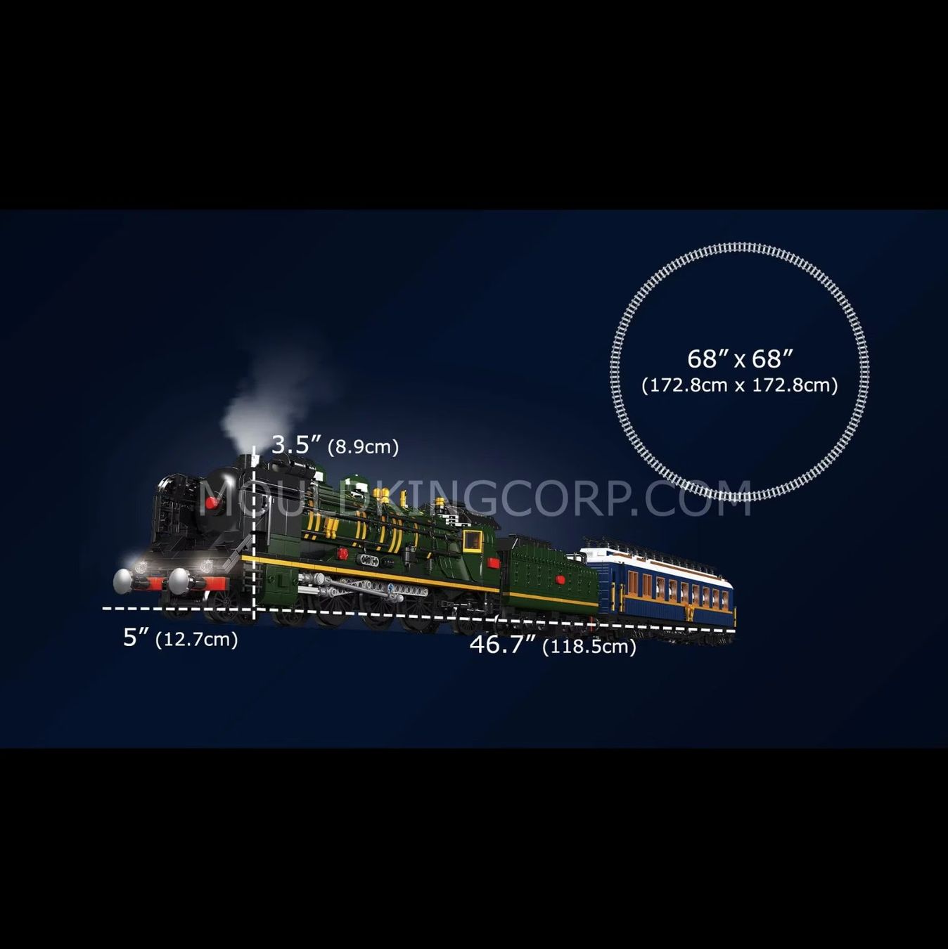 Mould King Kit di costruzioni: Mould King Dampflokomotive "Orient Express" – Usato da Zollikerberg venduto da forthevan 2
