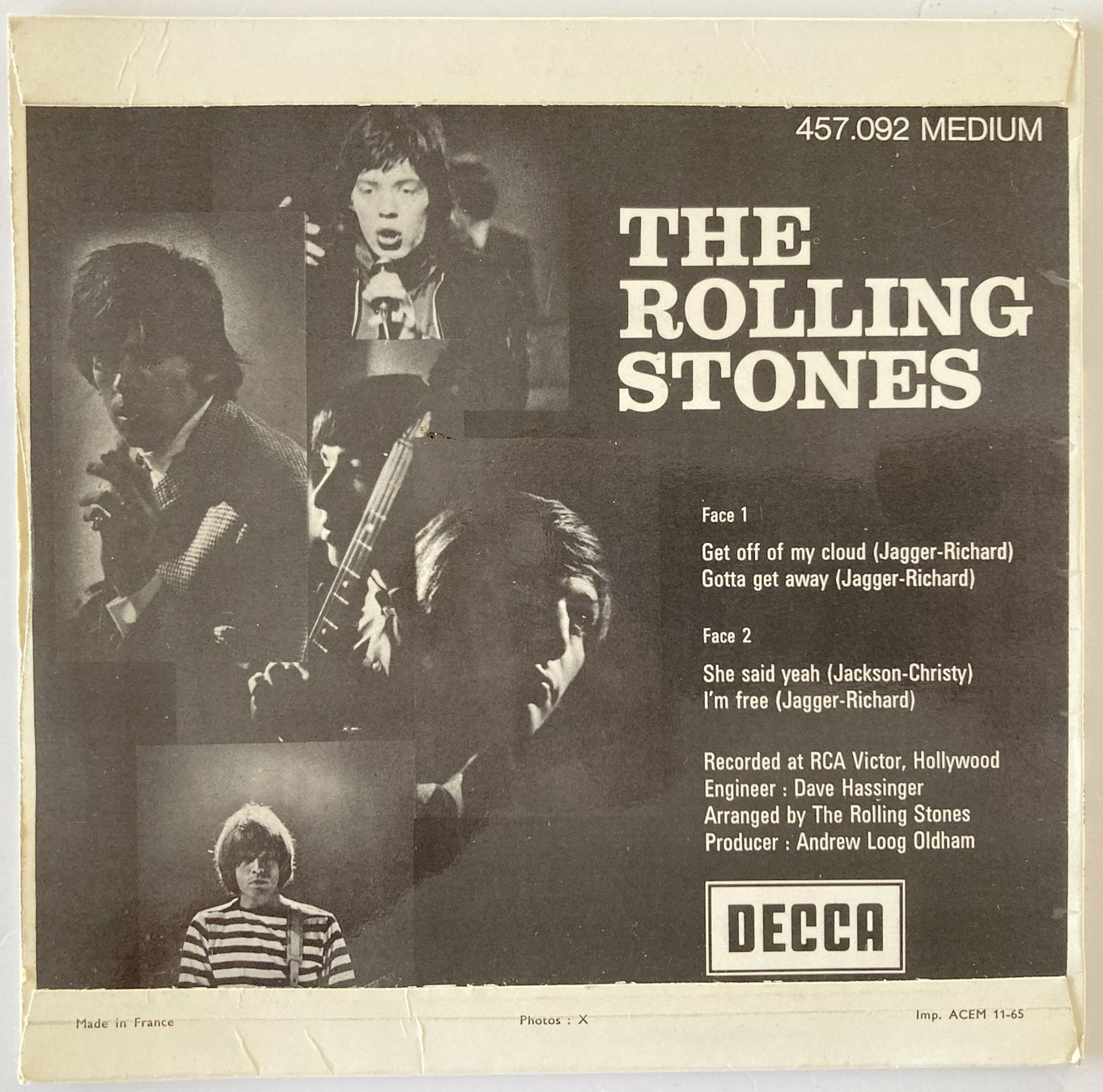 Dischi in vinile: ROLLING STONES - GET OFF OF MY CLOUD – Usato da Bottens venduto da hotter-than-hell 1