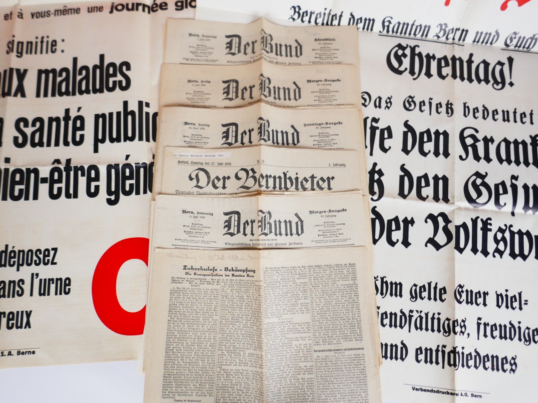 Poster & Bilder: alte Zeitungsartikel & Poster – Gebraucht aus Urtenen-Schönbühl von Restwert_Schoenbuehl 2