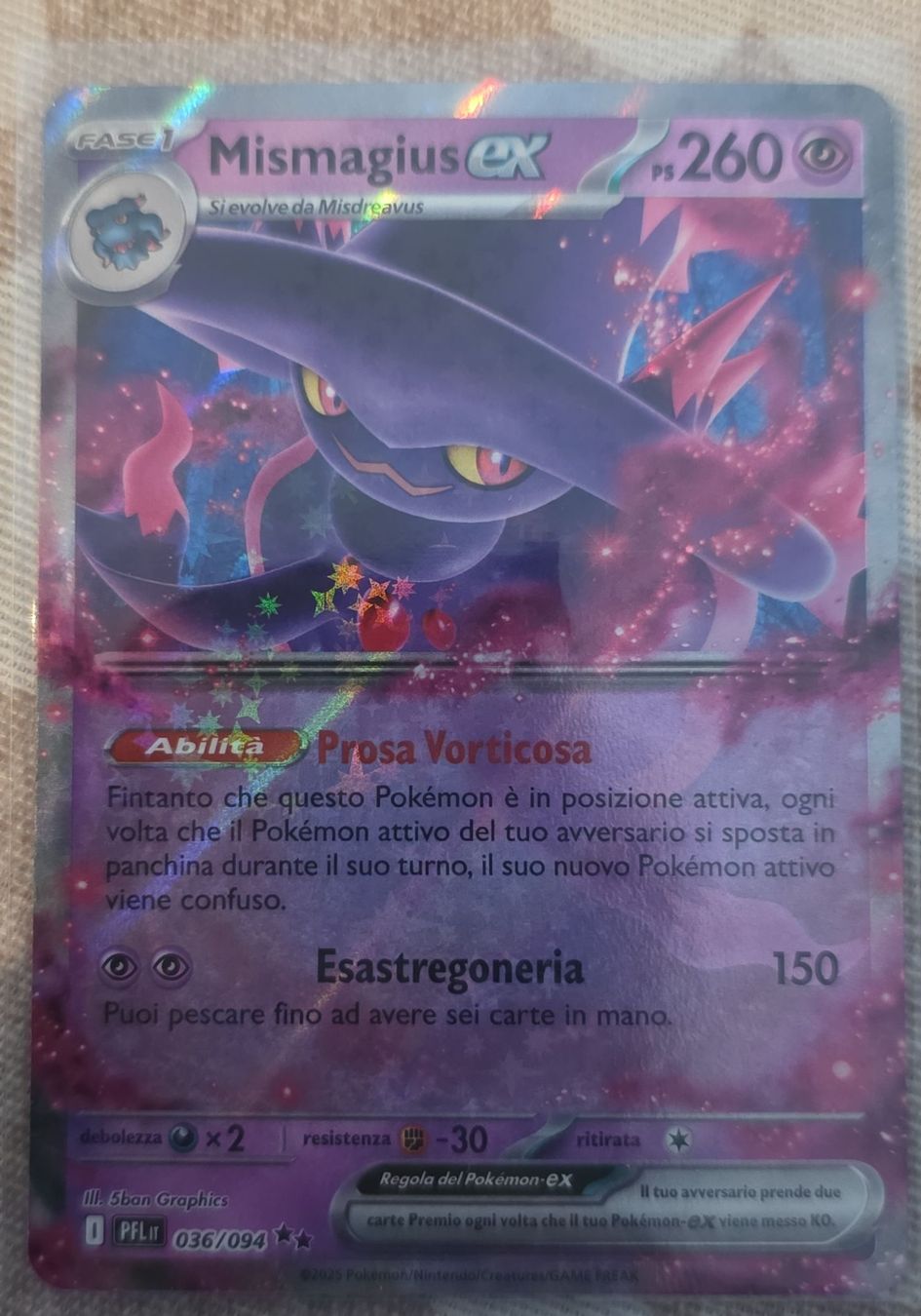 Pokémon Sammelbilder & Trading cards: Carta Pokémon Mismagius ex – Gebraucht aus Massagno von Arj87