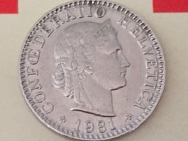 20 Rappen 1931 Ni, nur 2,25 Mio!