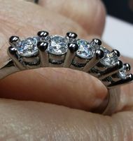 Bague argent avec diamants de moissanite de 0,5 ct GRA