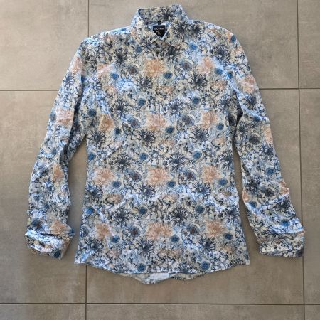 Olymp Hemd No 6 Super Slim Blumenmuster Grösse 37/S