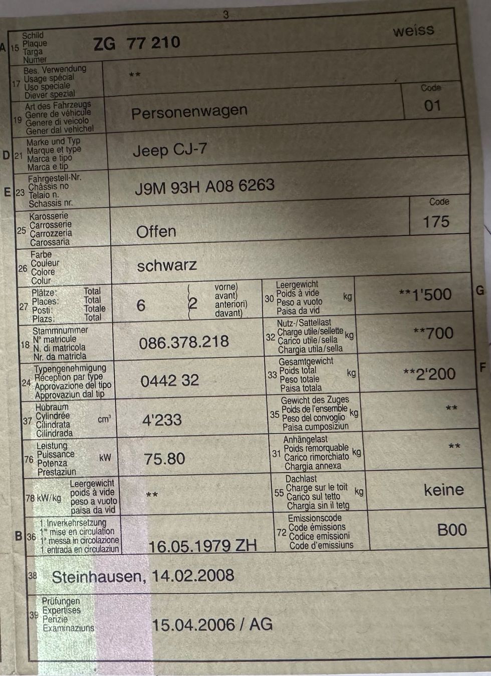 Jeep Autos: Jeep CJ7 4.2l Sechszylinder – Gebraucht aus Wetzikon ZH von Hunter2015 6