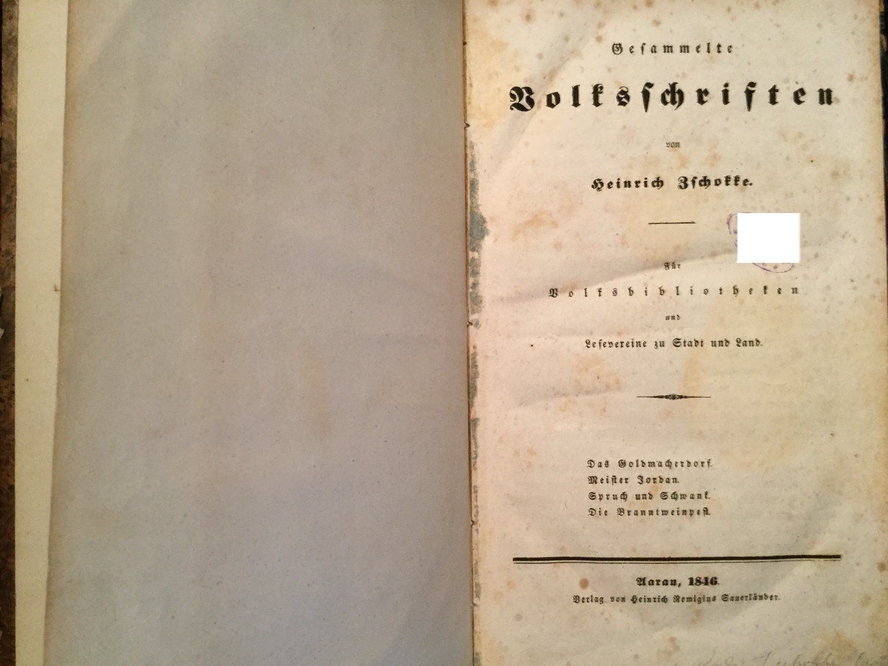 Libri: Gesammelte Volksschriften, 1846 – Usato da Luzern venduto da Einh0rn 2