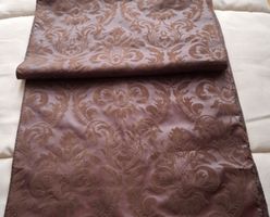 Dekostoff in braun mit Ornament- Design 