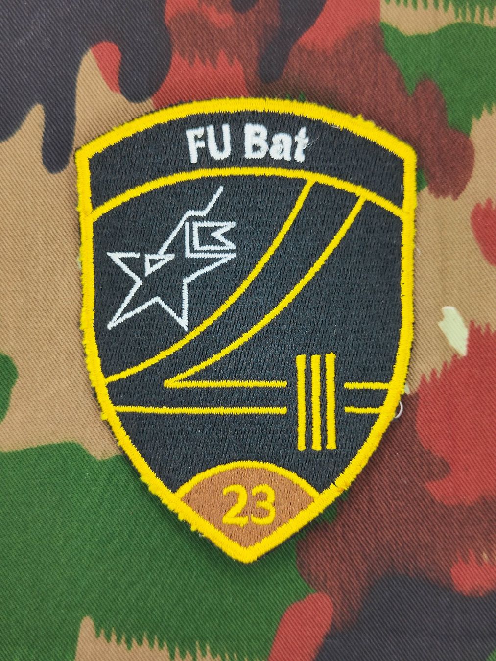 Schweizer Armee Placchette & Badge: Verbandsabzeichen FU Bat 23 Kp 2 – Usato da Bauma venduto da SwissMilitaria