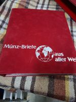 Münzbriefe aus aller Welt, komplett, Rotes Album Top!