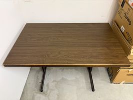 Tisch Holz braun mit Metallgestell Gebraucht