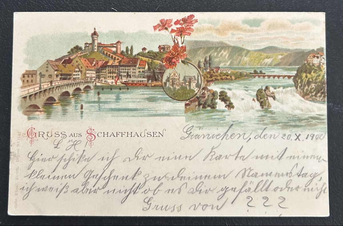 Cartoline postali: Gruss aus Schaffhausen Litho  – Usato da Horw venduto da Tellbub