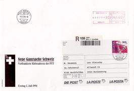 AK1 auf illustr. R-FDC + AK2 mit ET-Stmp