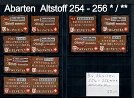 1942 Abarten Marken Altstoff 254-256 */** ausgesucht für Sie
