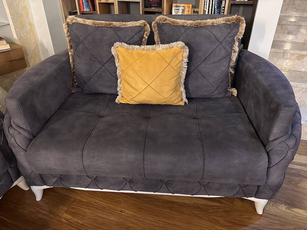 Sofas: Elegante Sofagruppe in Grau und Top Zustand  – Gebraucht aus Wittenbach von med_b26s 4