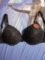 Damen BH schwarz Spitze Pailletten Grösse 85B neu