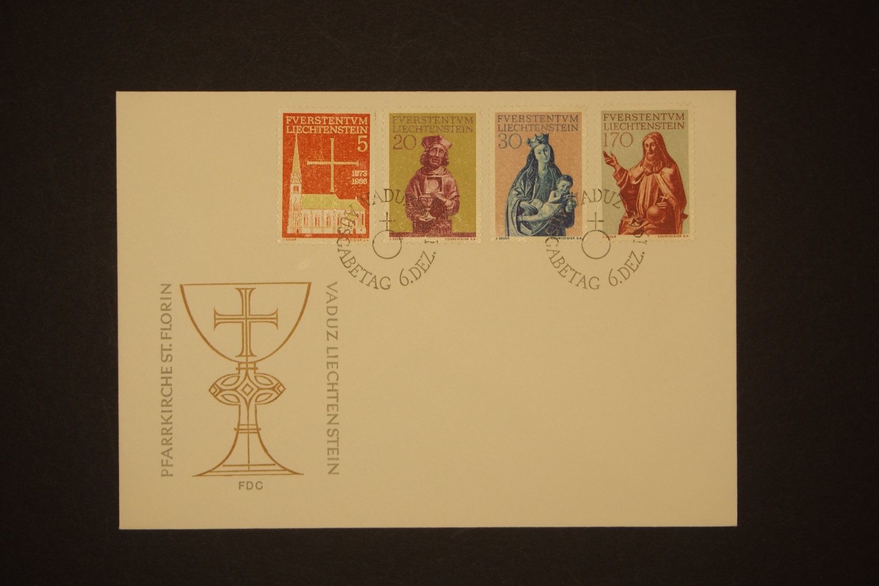 Tutti i francobolli: 1966 MiNr. 470 - 473 Liechtenstein FDC – Usato da Solothurn venduto da and_fxw5