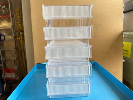 5 Stk. Sortierboxen bzw.Lagerboxen 18.5 x40 x 8cm