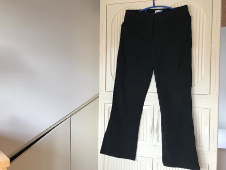 Pimkie Schwarzi Stoffhose, Schlaghose, elegant, D42