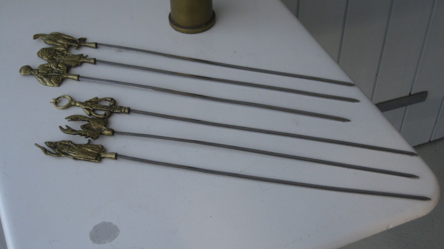 Set di posate: 6 Grillspiess in Patronenhülse – Usato da Nussbaumen AG venduto da Daddy5 1
