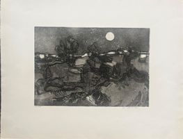 KÜNSTLER  ? UNLESERLICH  SIGNIERT NUMMERIERT LITHOGRAPHIE