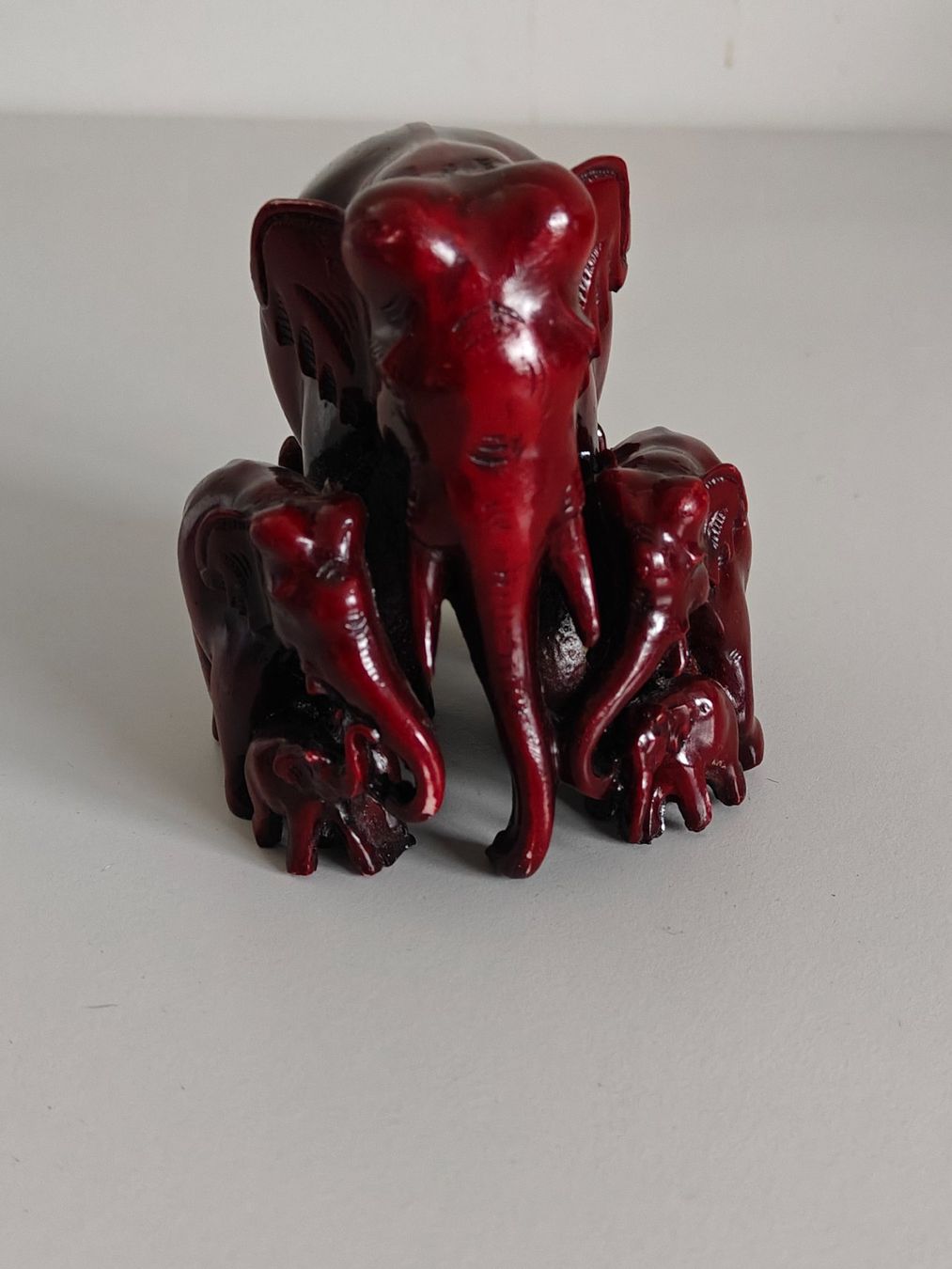 Sculture & Statue: Elefanten-Figur Mahagoni geschnitzt - Mutter mit Kalb – Usato da Birr venduto da DisDas 4