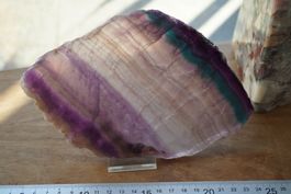 Fluorite   XL Scheibe 18 cm x 13cm   –Lot Adlun-
