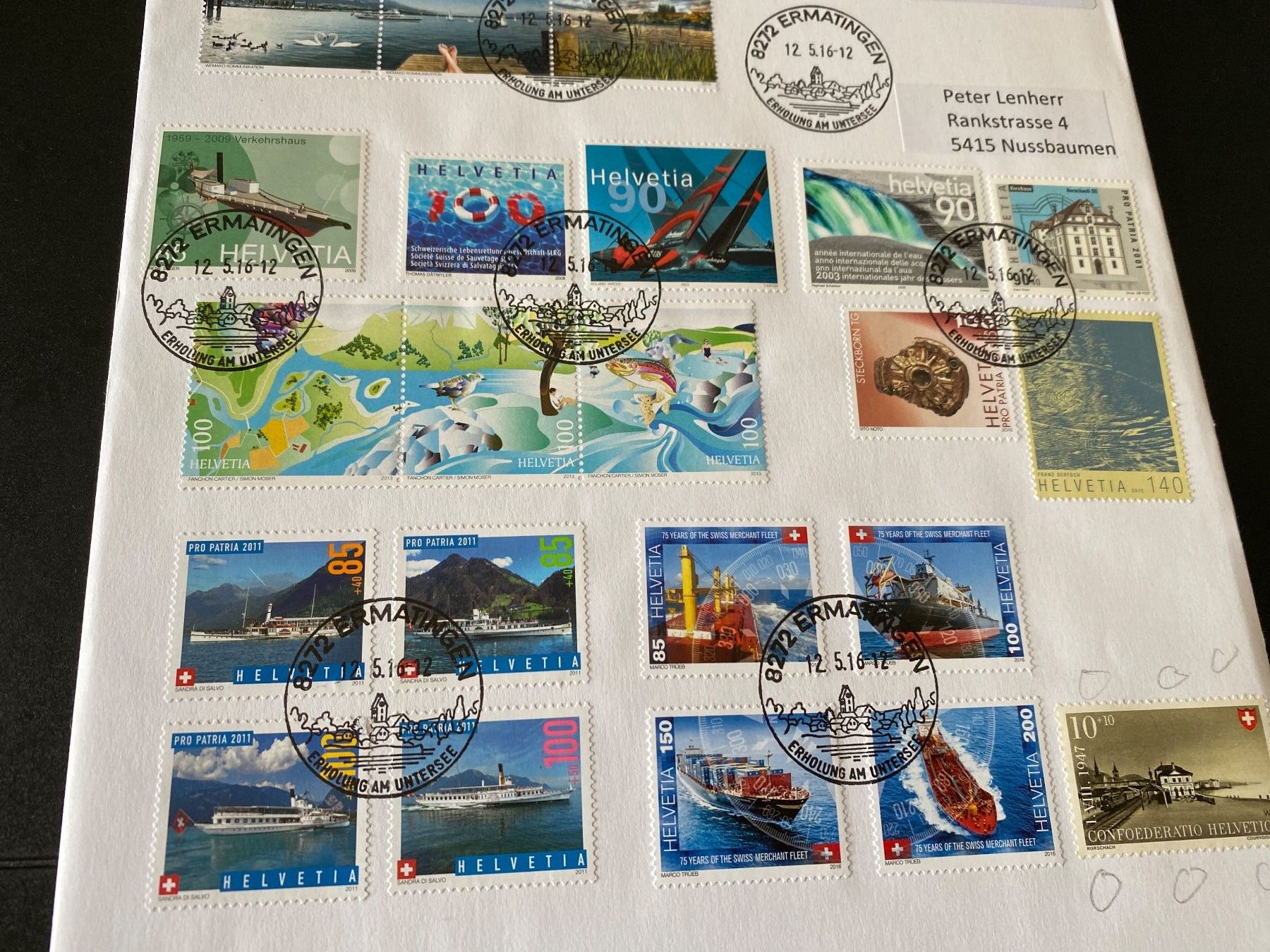 Tutti i francobolli: 2016 Bodensee  + 28 See Marken  UNIKAT – Nuovo (secondo la descrizione) da Niederrohrdorf venduto da leni29 2