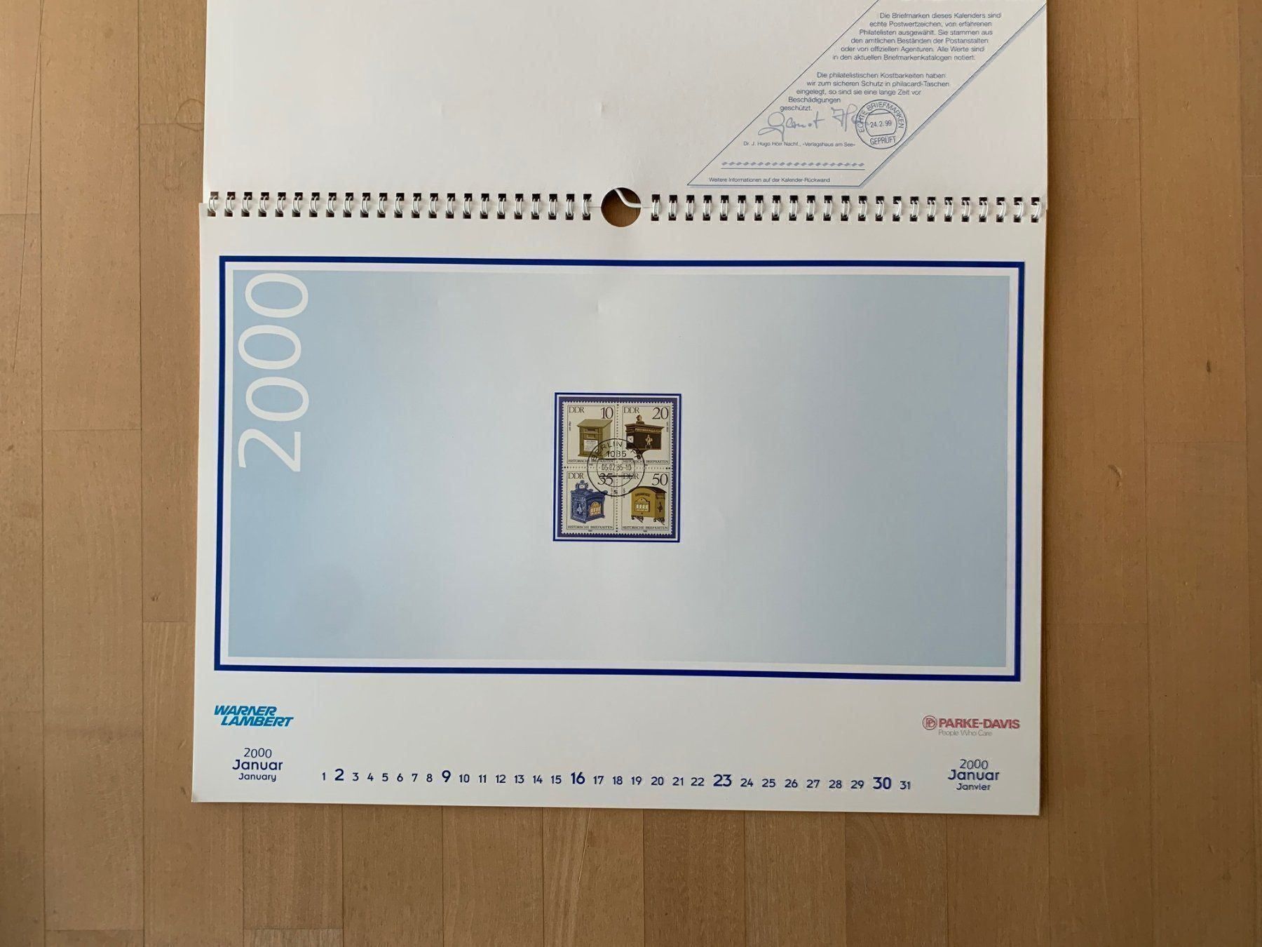 Tutti i francobolli: Briefmarkenkalender 2000 – Usato da Zollikon venduto da Xblanka 2