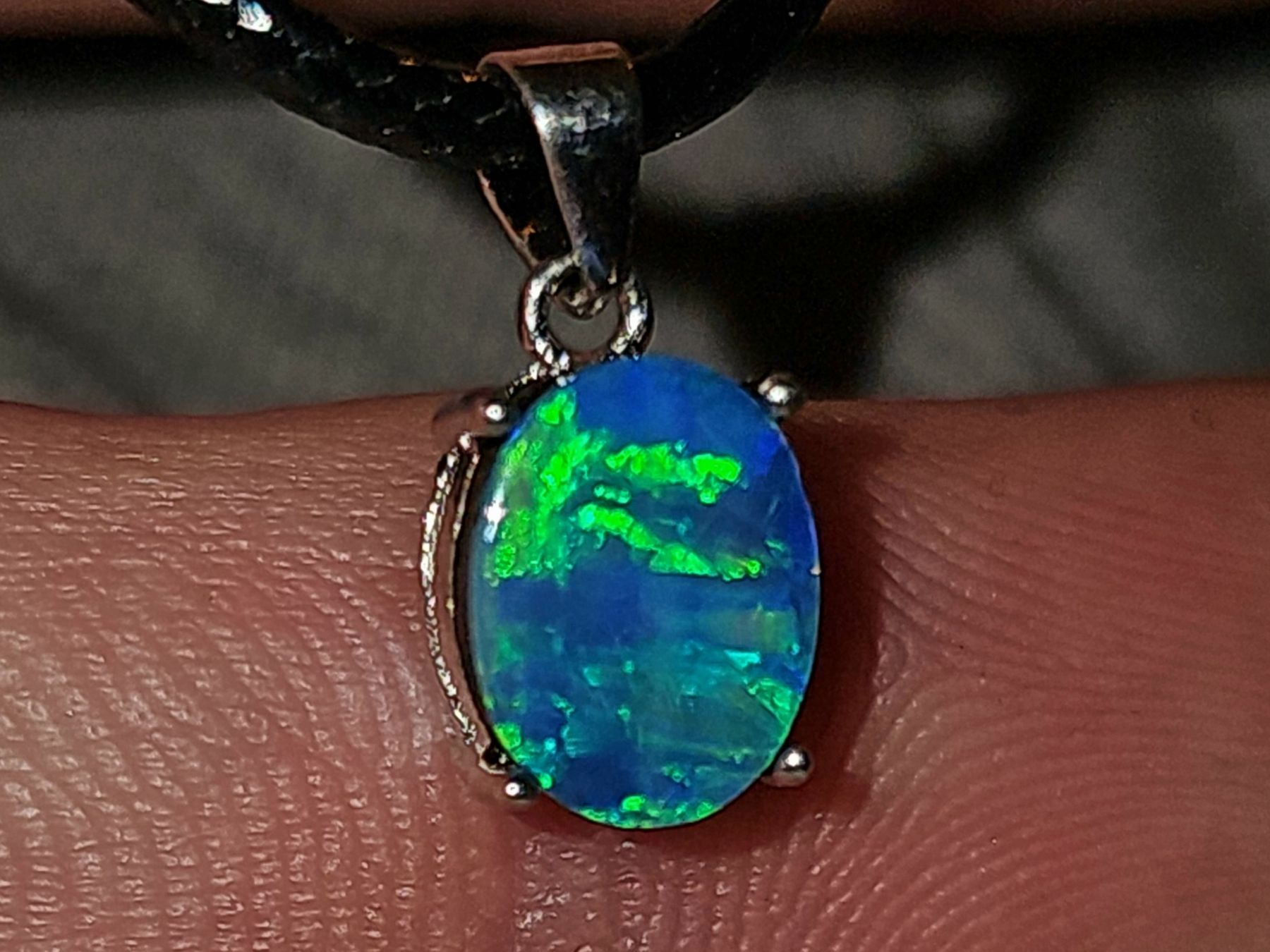 Pietre preziose: Australischer Opal Silber Anhänger – Nuovo e nell'imballaggio originale da Uerkheim venduto da Winwinner 4