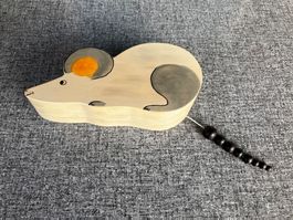 Weizenkorn Musikdose Maus, Schweizer Handarbeit