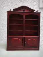 Puppenhausmöbel Laden- / Bücherregal mahagony
