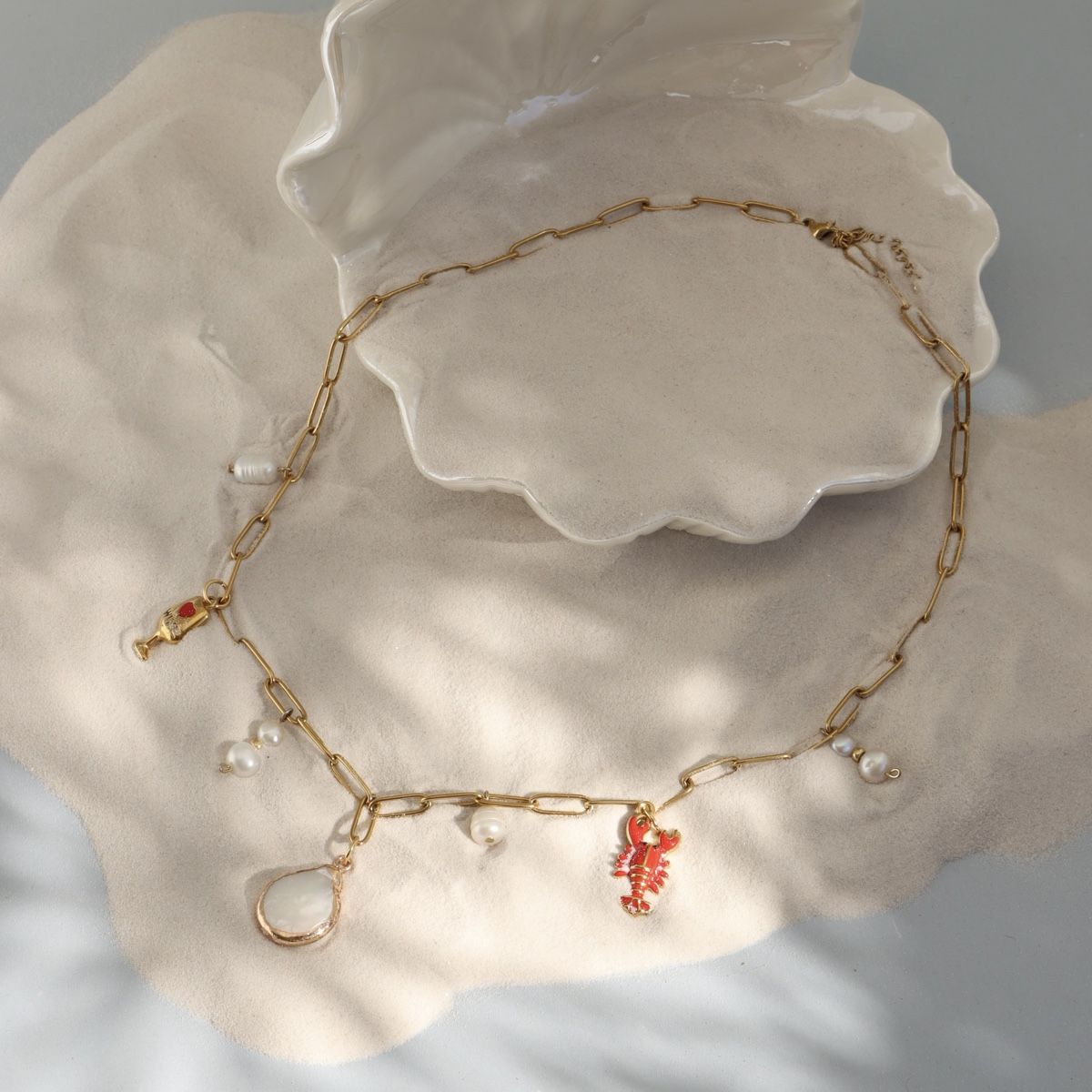 Catenine: Summer charm necklace •gold• – Nuovo e nell'imballaggio originale da Freienstein venduto da moloxy