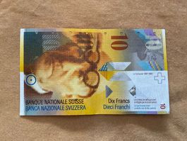 Schweizer Banknote CHF 10 Franken Top Zustand