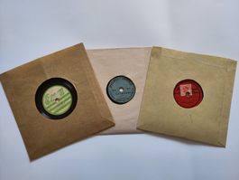 3 Miniatur-Schellacks 1930er-Jahre für Kindergrammophon