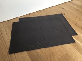 2x Tischsets / Platzsets dunkelgrau: modern und stilvol