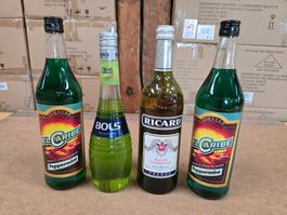 4x geöffnete diverse Alkohol Flaschen ab 1.-