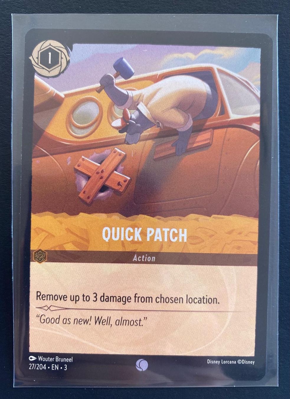 Disney Carte collezionabili: Lorcana FOIL QUICK PATCH 27/204 EN-3 Common – Usato da Lugano venduto da VlaseCard