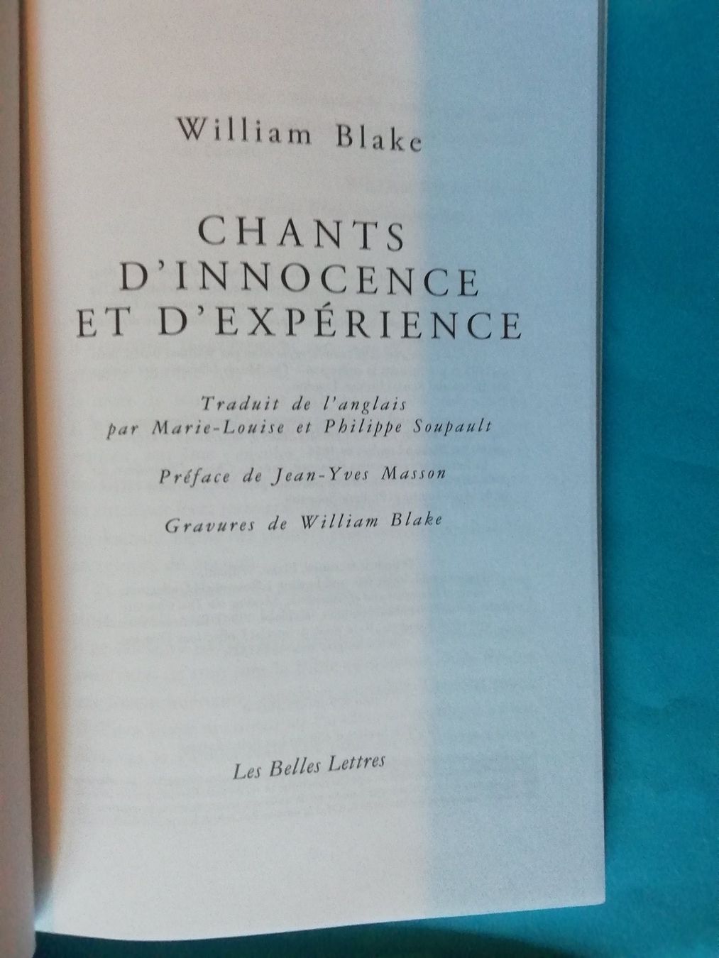 Bücher: William Blake Chants d'innocence et d'expérience Points P... – Neu (gemäss Beschreibung) aus Commugny von Juliemimi 1
