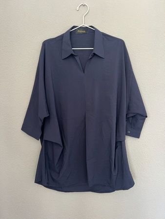 dunkelblaue MiWa Bluse, OneSize