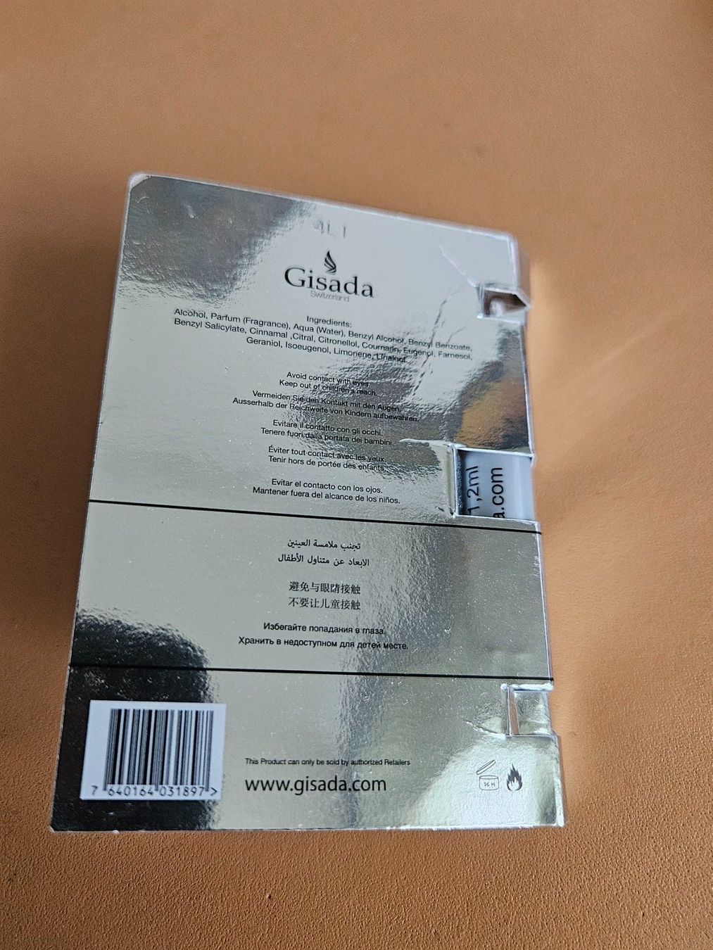 Gisada Profumi & Eau de Toilette: GISADA - TITANIUM - EAU DE PARFUME - HOMME - 1.2 ml – Nuovo e nell'imballaggio originale da Aesch BL venduto da Chrutli1 1