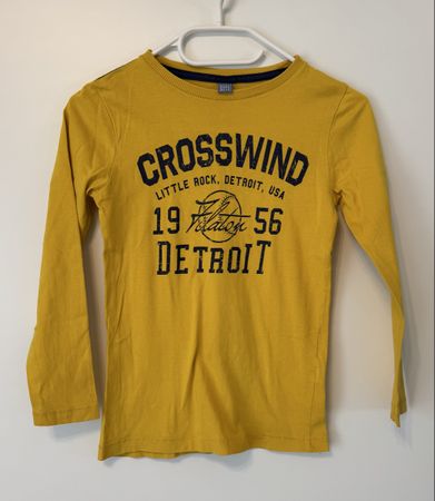 Langarmshirt in Senfgelb, Grösse 128, Top Zustand