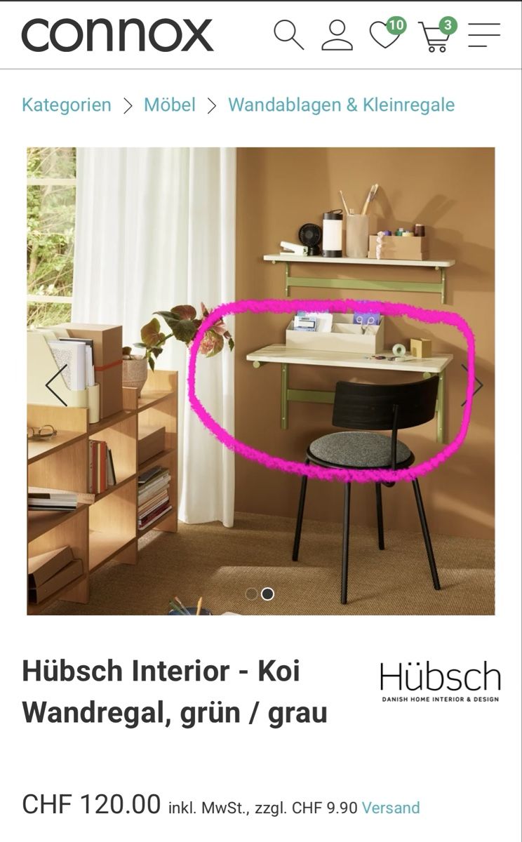 Schreibtische: Wandschreibtisch Hübsch interior  – Neu (gemäss Beschreibung) aus Basel von ves_yxb5
