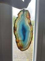 Achatanhänger mit Silber.