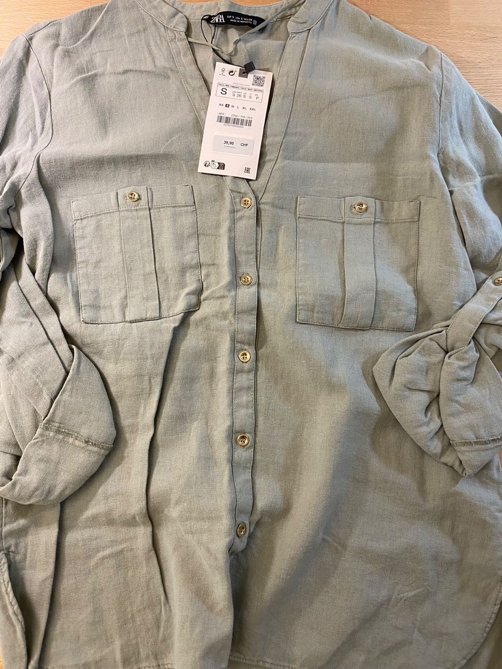 Zara Blusen: Zara Hemd Leinen Grösse S – Neu und originalverpackt aus Cham von Eliissa 1
