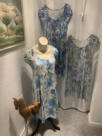 Set: 3 x  Sommerkleid- Baumwolljersey, Pastell, M/L;